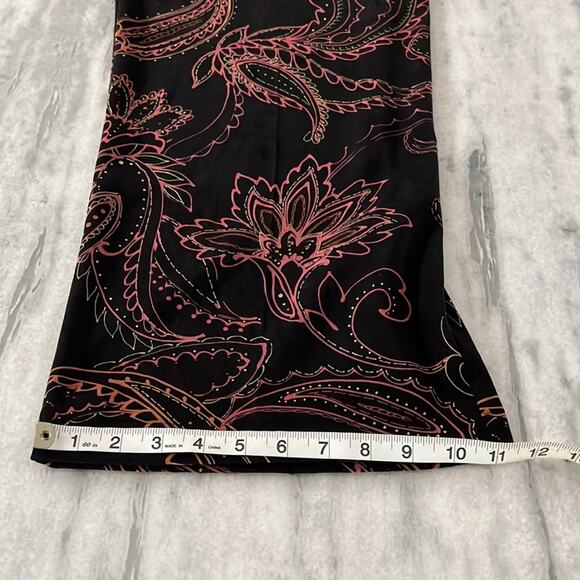 Hearts of Palm Black Paisley & Flower Print Pants Woman’s Size 16 - Picture 11 of 12
